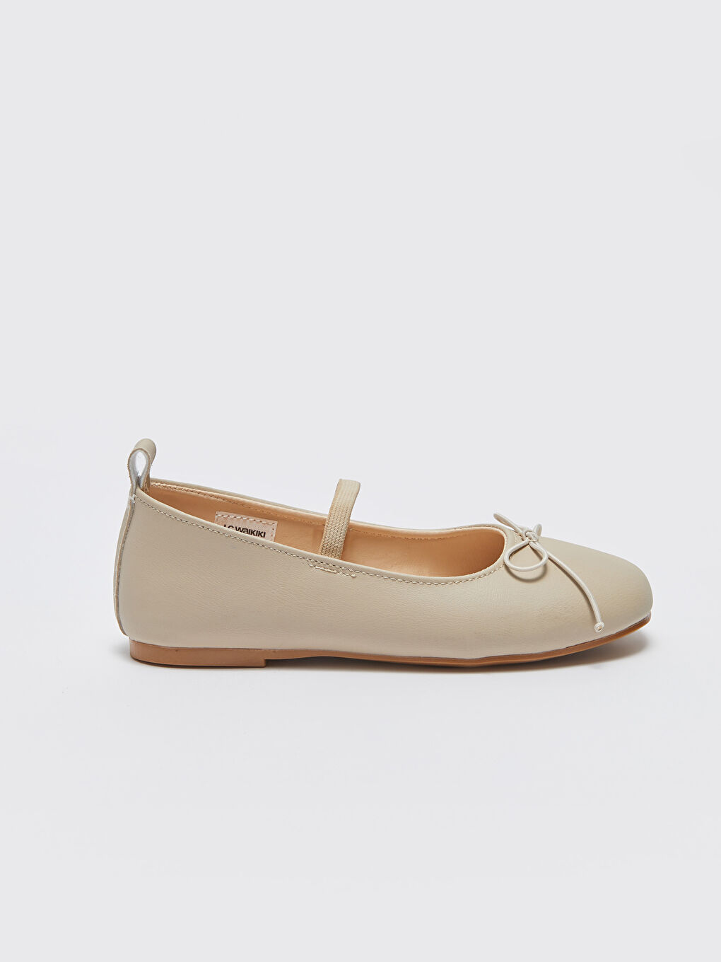 LCW STEPS Leather Look Bow Detailed Girls' Flats -S3DQ74Z4-SWH