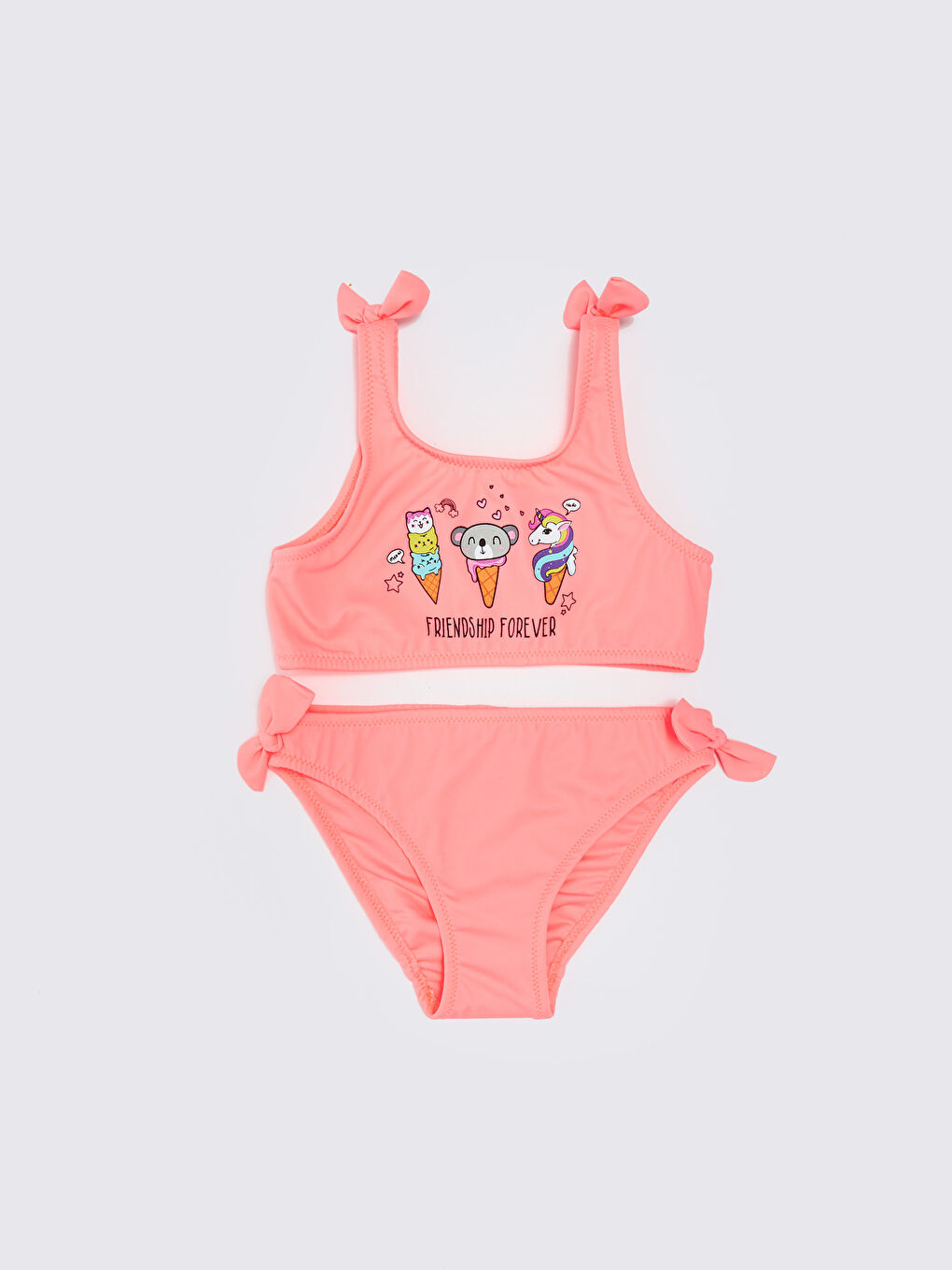 Mercan Baskılı Kız Çocuk Bikini