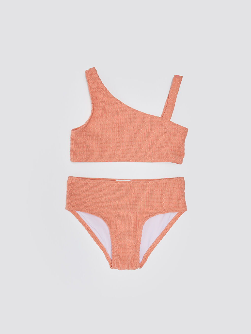LCW Kids Mercan Kendinden Desenli Kız Çocuk Bikini