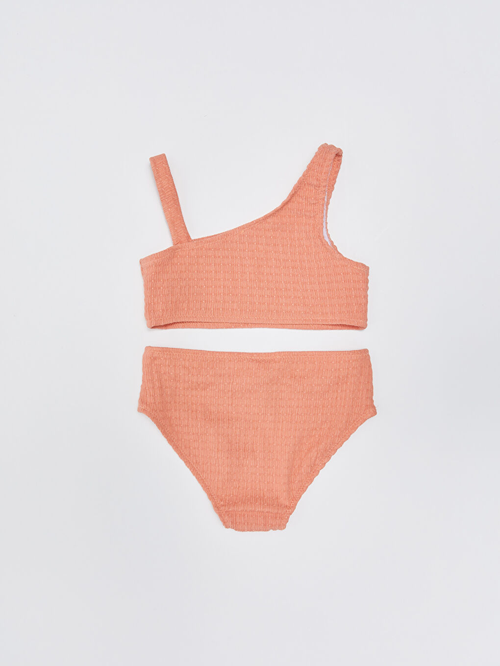 LCW Kids Mercan Kendinden Desenli Kız Çocuk Bikini - 1