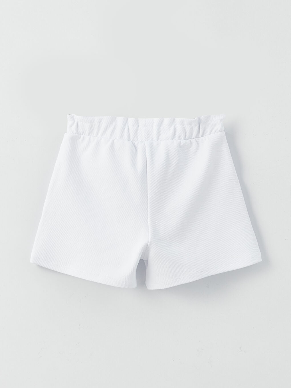 Ekru Beli Lastikli Basic Kız Çocuk Şort-4