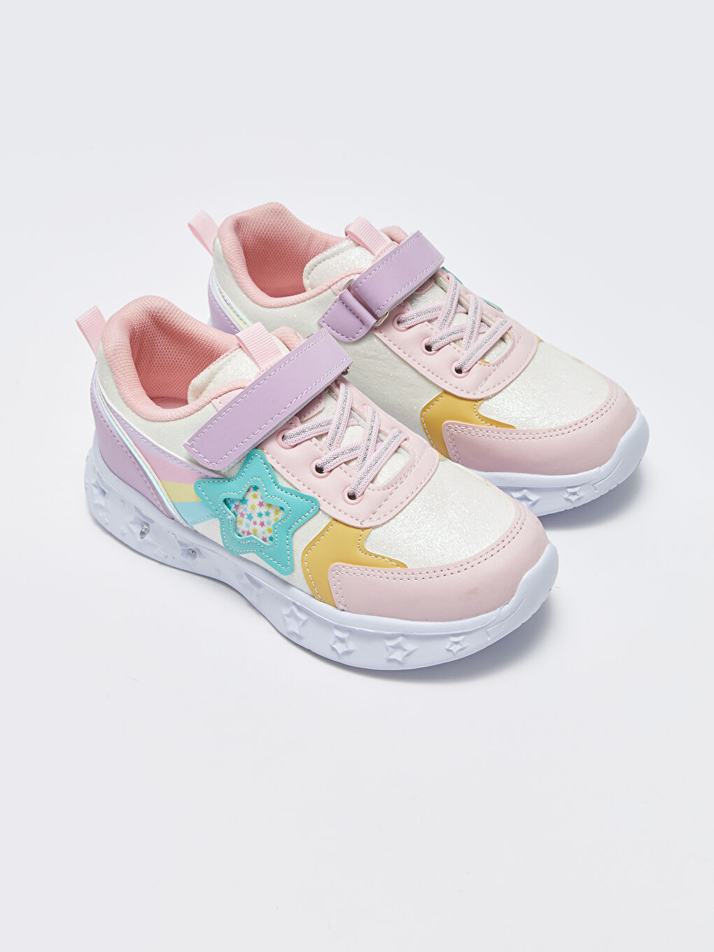 Light on Outsole Girls' Active Sneakers-1