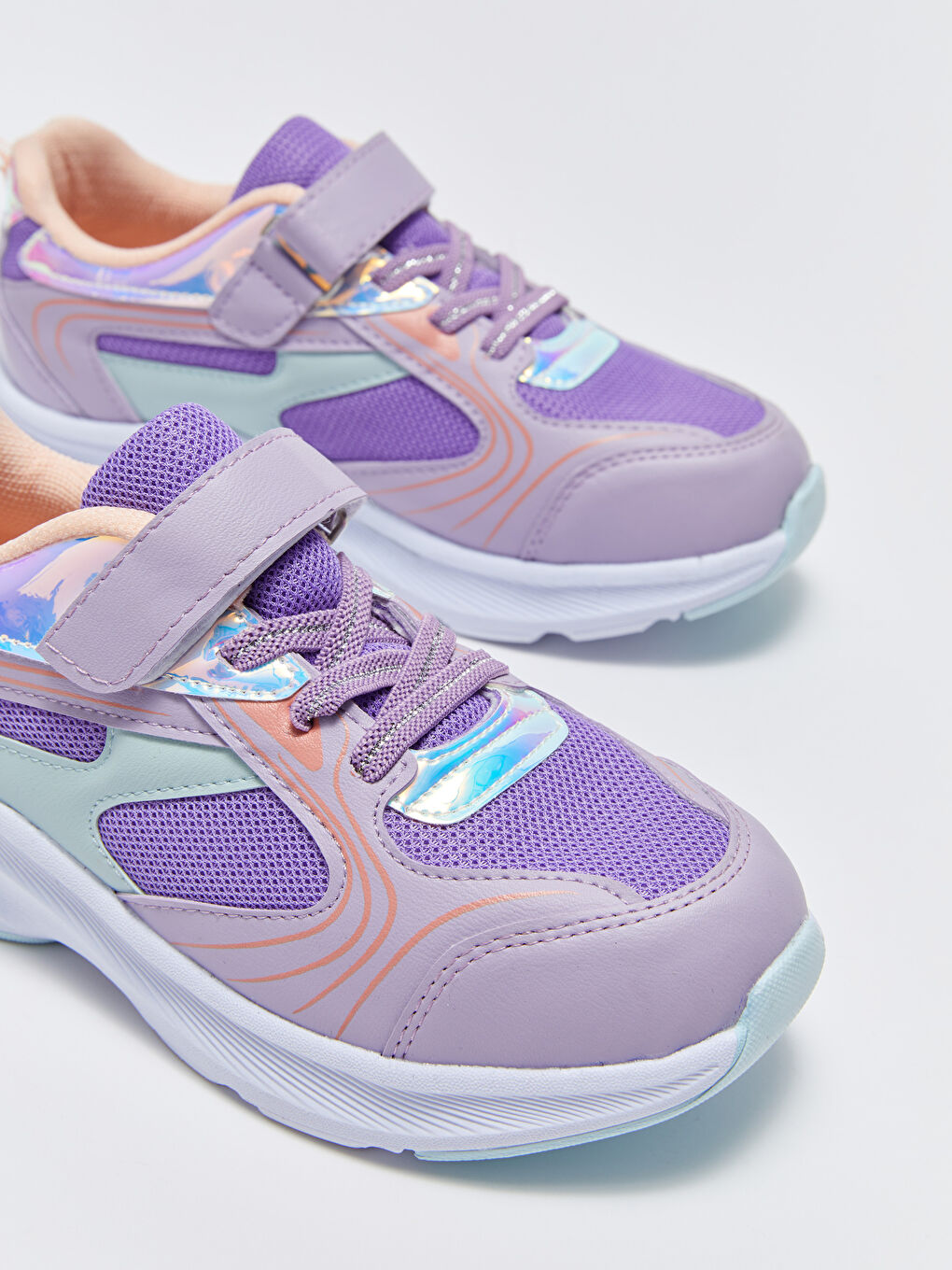 Lila Cırt Cırtlı Kız Çocuk Spor Ayakkabı-2