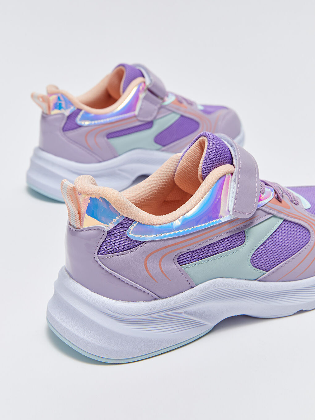 Lila Cırt Cırtlı Kız Çocuk Spor Ayakkabı-4