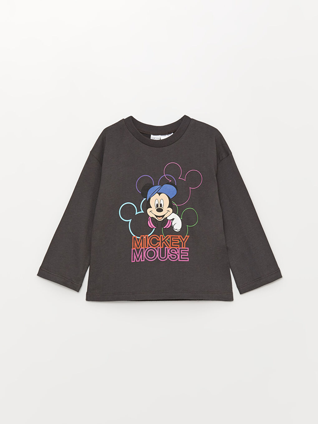 LCW baby Crew Neck Long Sleeve Mickey Mouse Printed Baby