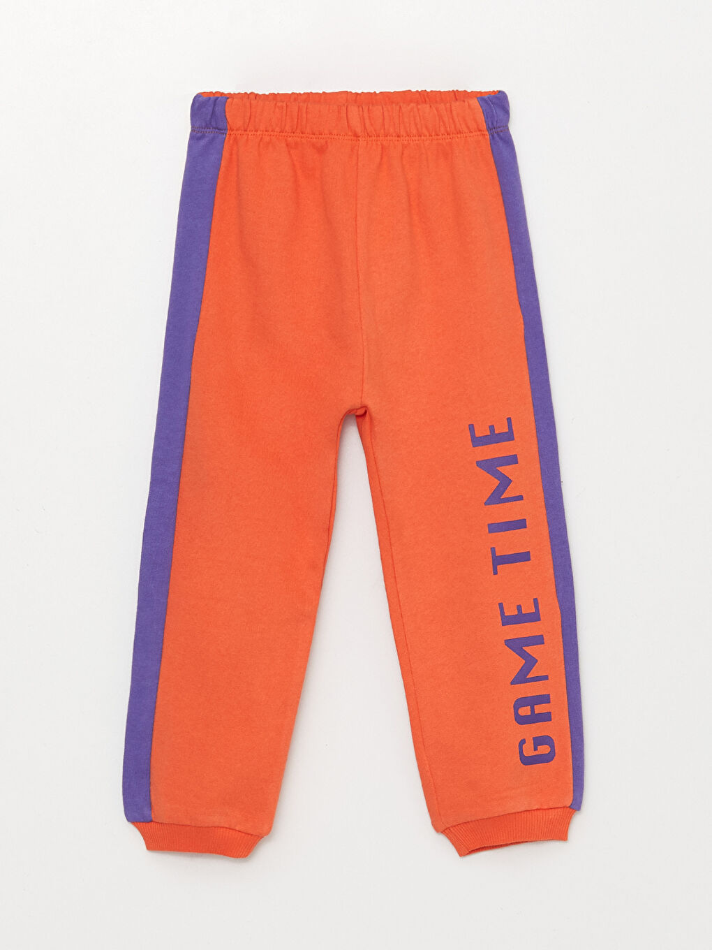 Turuncu Bisiklet Yaka Uzun Kollu Minnie Mouse Baskılı Kız Bebek Sweatshirt ve Eşofman Alt 2'li Takım-5