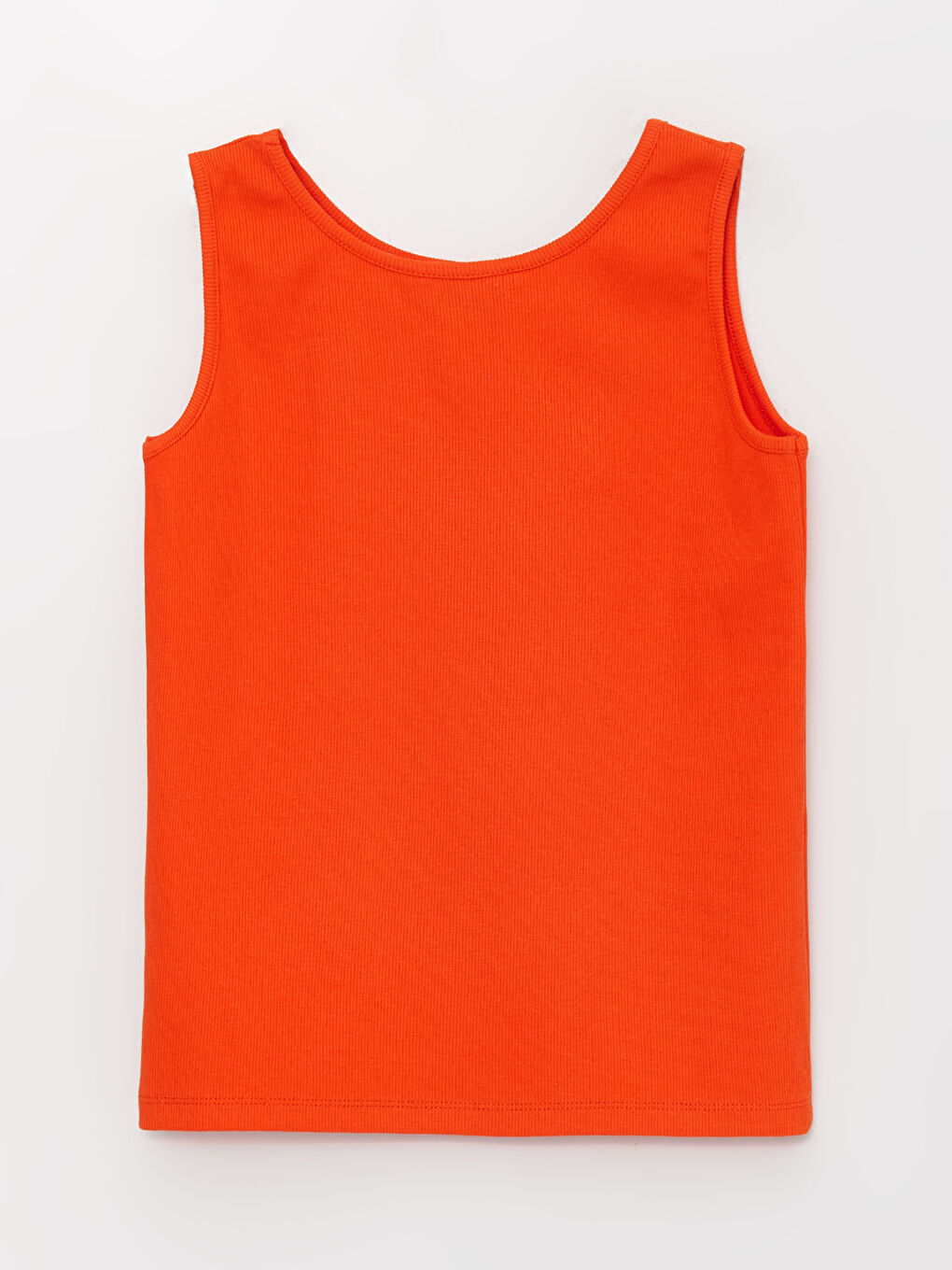 Turuncu Bisiklet Yaka Nakışlı Kız Çocuk Atlet-1