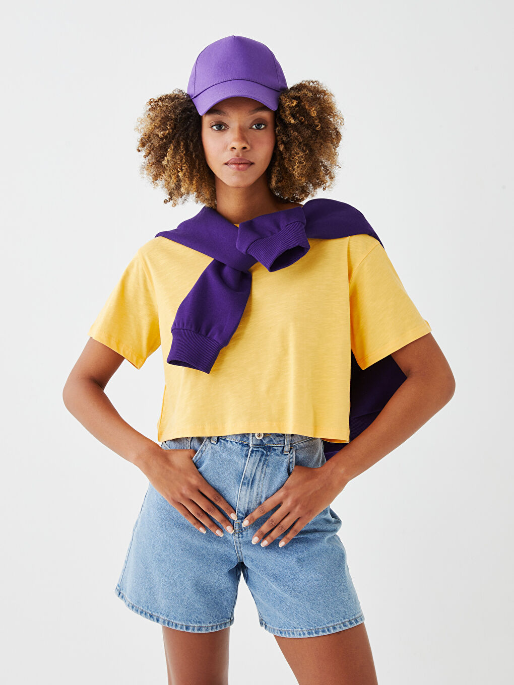 Mor Kadın Düz Kep Şapka