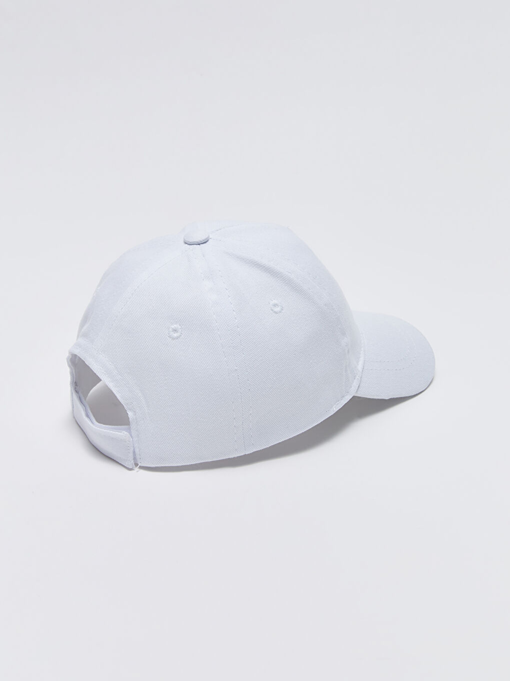 Beyaz Düz Kız Çocuk Kep Şapka-3