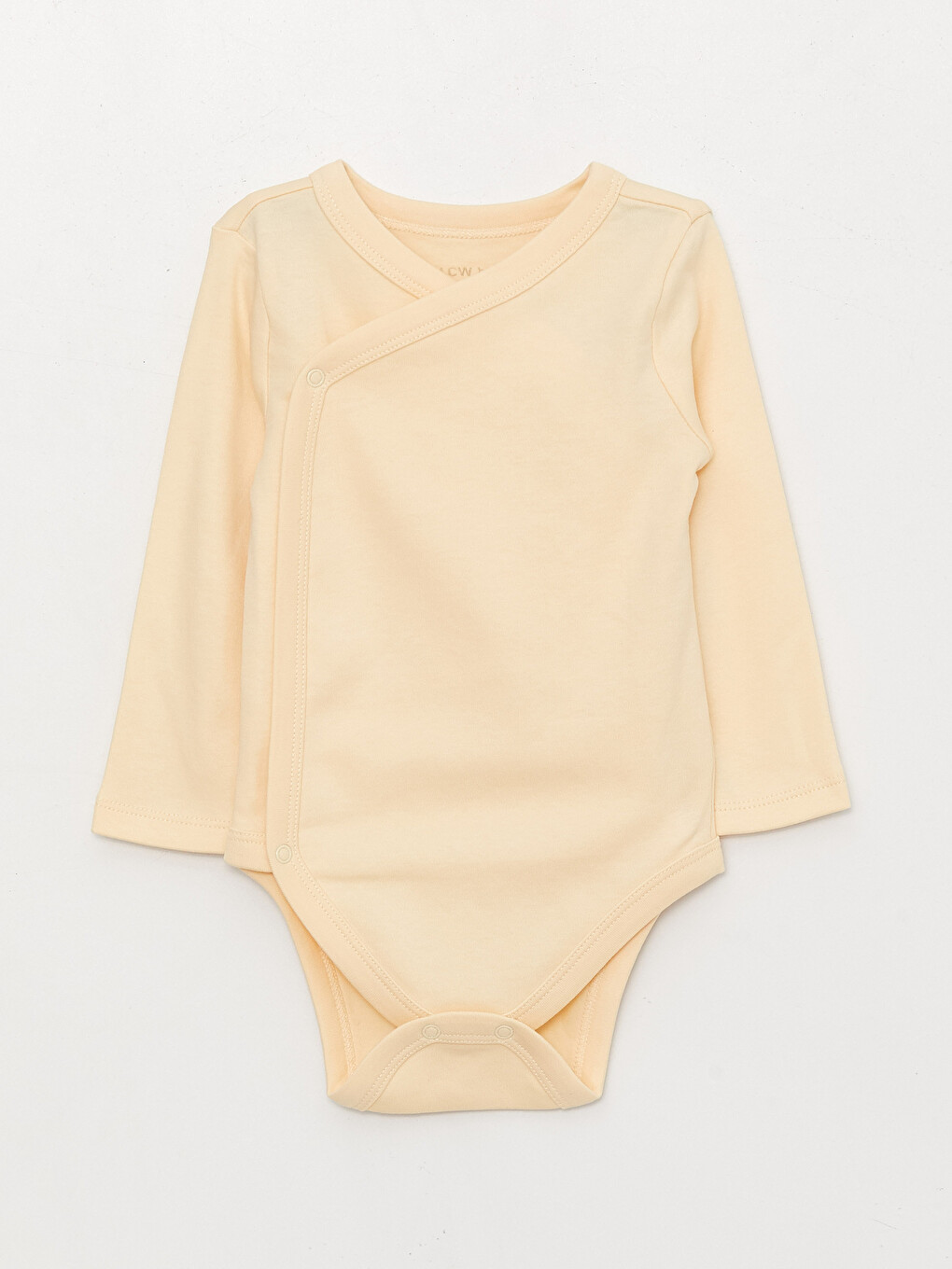 Envelope Collar Long Sleeve Printed Baby Girl Snap Fastener Bodysuit 3-Pack Set-3