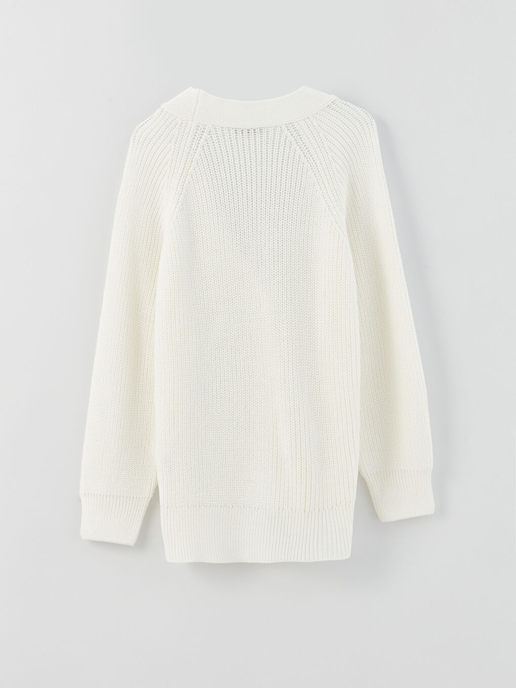 V Neck Regular Long Sleeve Oversize Women's Tricot Cardigan -S3DS32Z8-Q6K