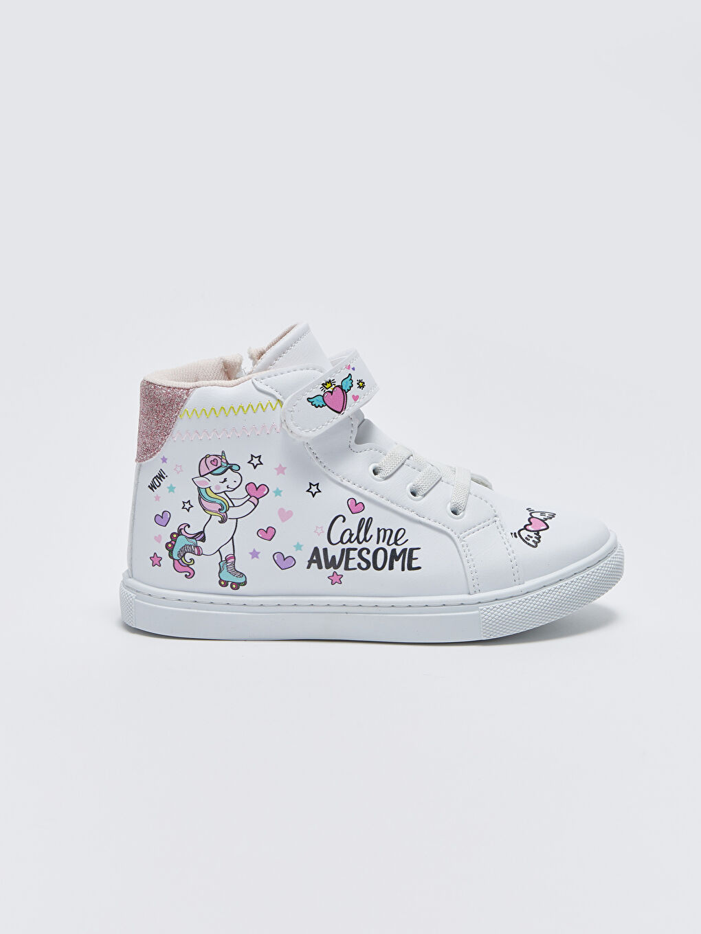 Ghete pentru Fete Imprimate cu Închidere Velcro până la Gleznă-1