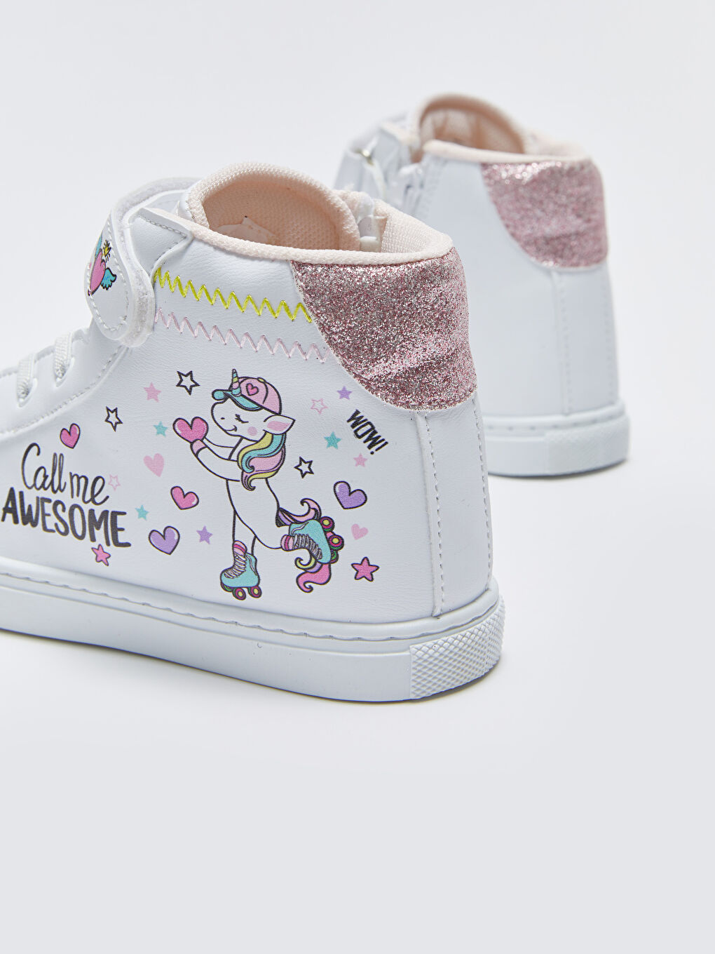 Ghete pentru Fete Imprimate cu Închidere Velcro până la Gleznă-4