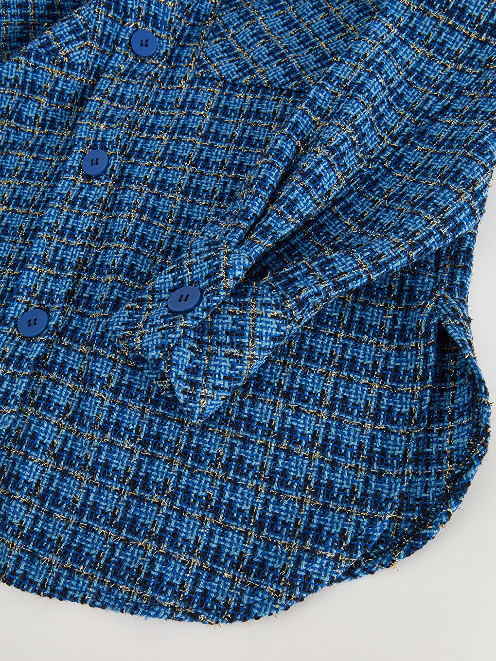 LCW Vision Surchemise Pour Femmes Écossaise Surdimensionnée En Tweed À Manches Longues-6