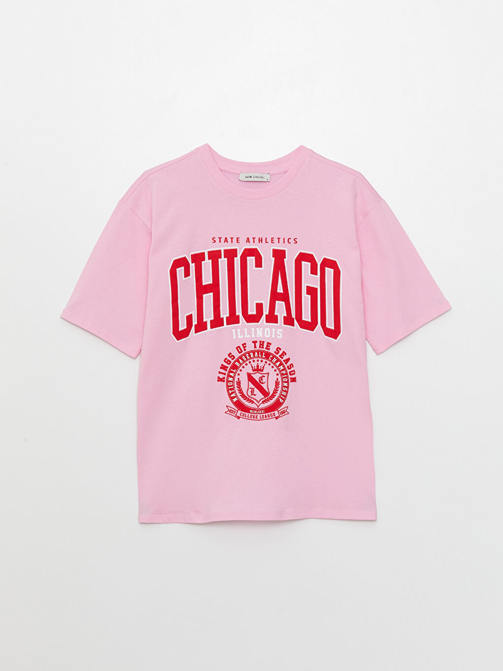 Crew Neck Printed Short Sleeve Women's T-Shirt-5