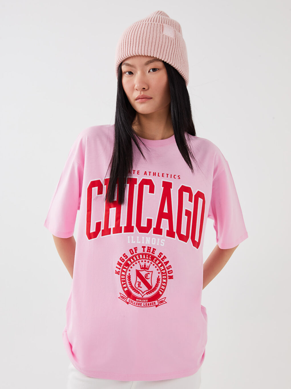 Crew Neck Printed Short Sleeve Women's T-Shirt