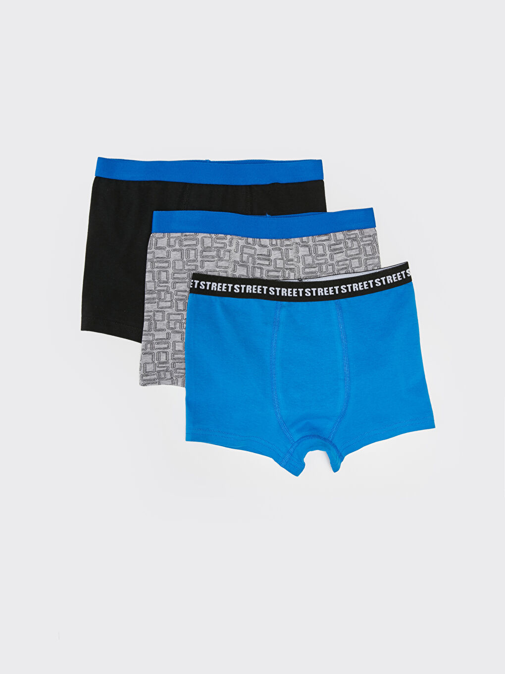 Комплект из 3-х хлопковых боксеров с принтом для мальчиков