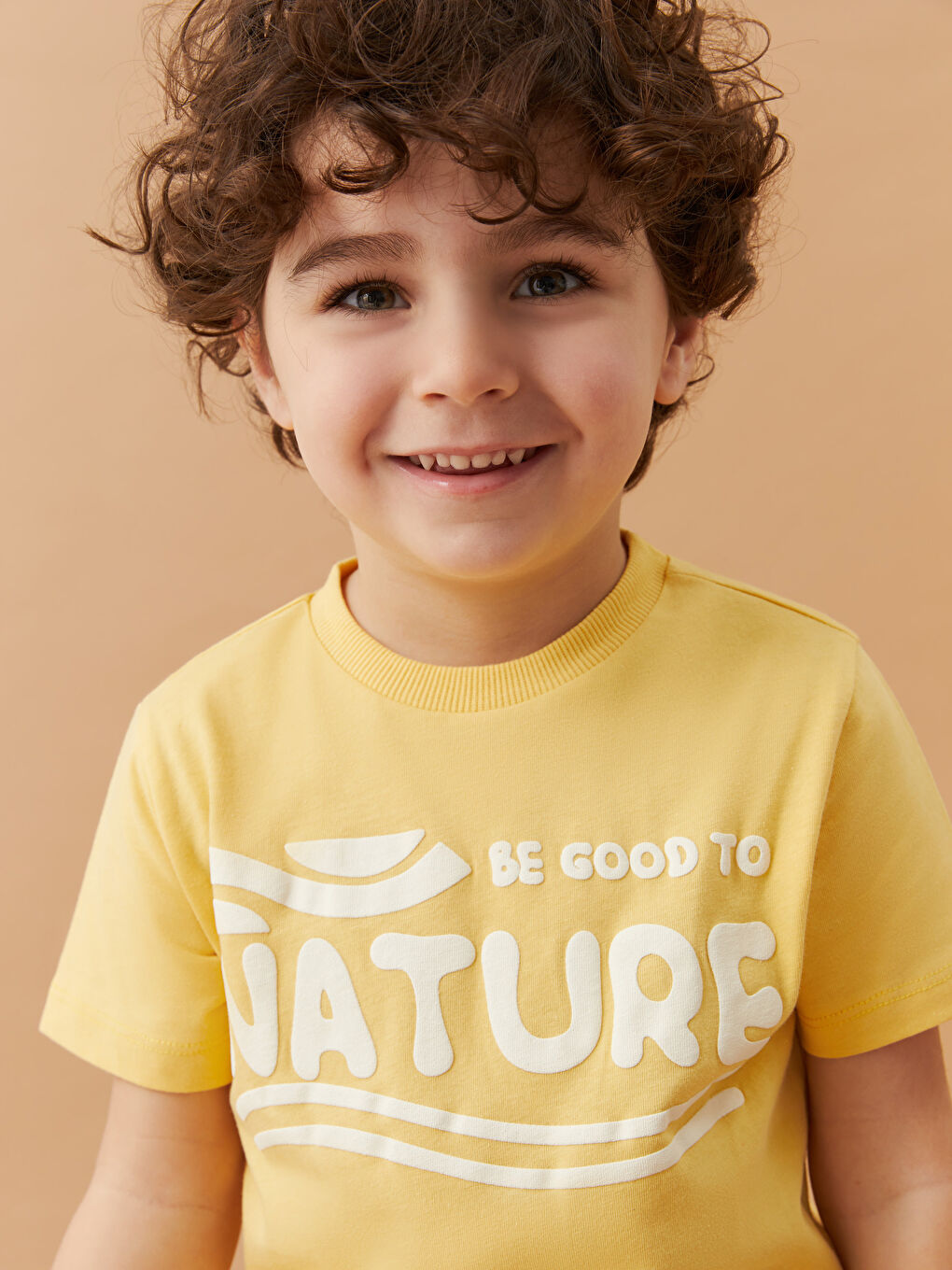 تيشيرت للأولاد الرضع بطباعة وكم قصير برقبة دائرية-2