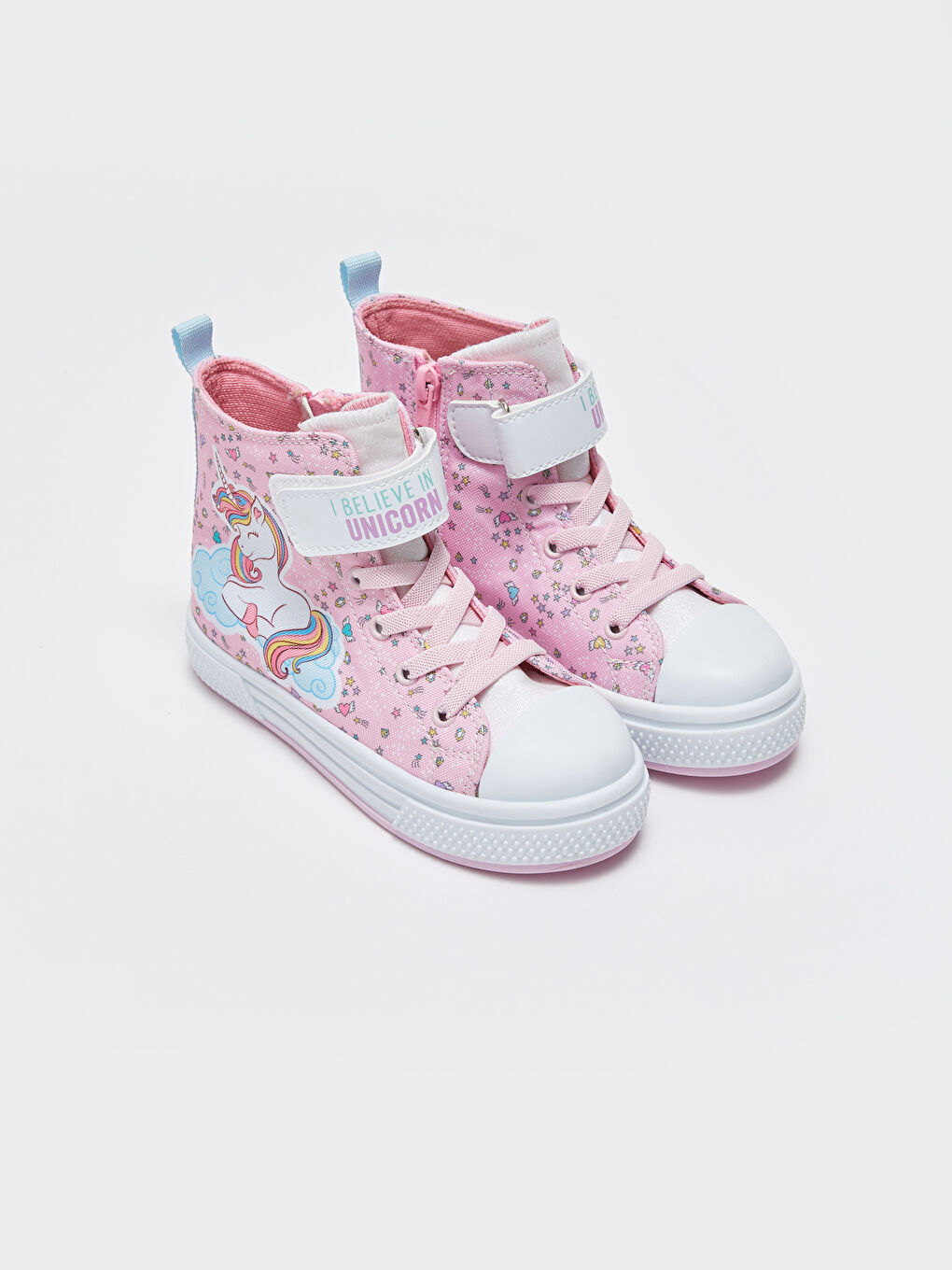 LCW STEPS Velcro Printed Girls' Ankle Boy Sports Shoes -S3DS97Z4-KTU