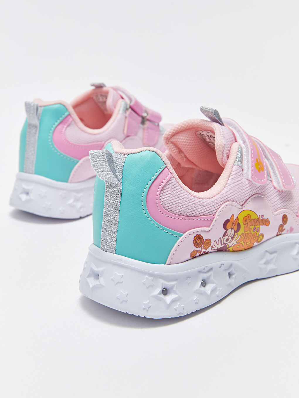 Pembe Minnie Mouse Baskılı Heyecan Dolu Adımlar Spor Ayakkabısı-5