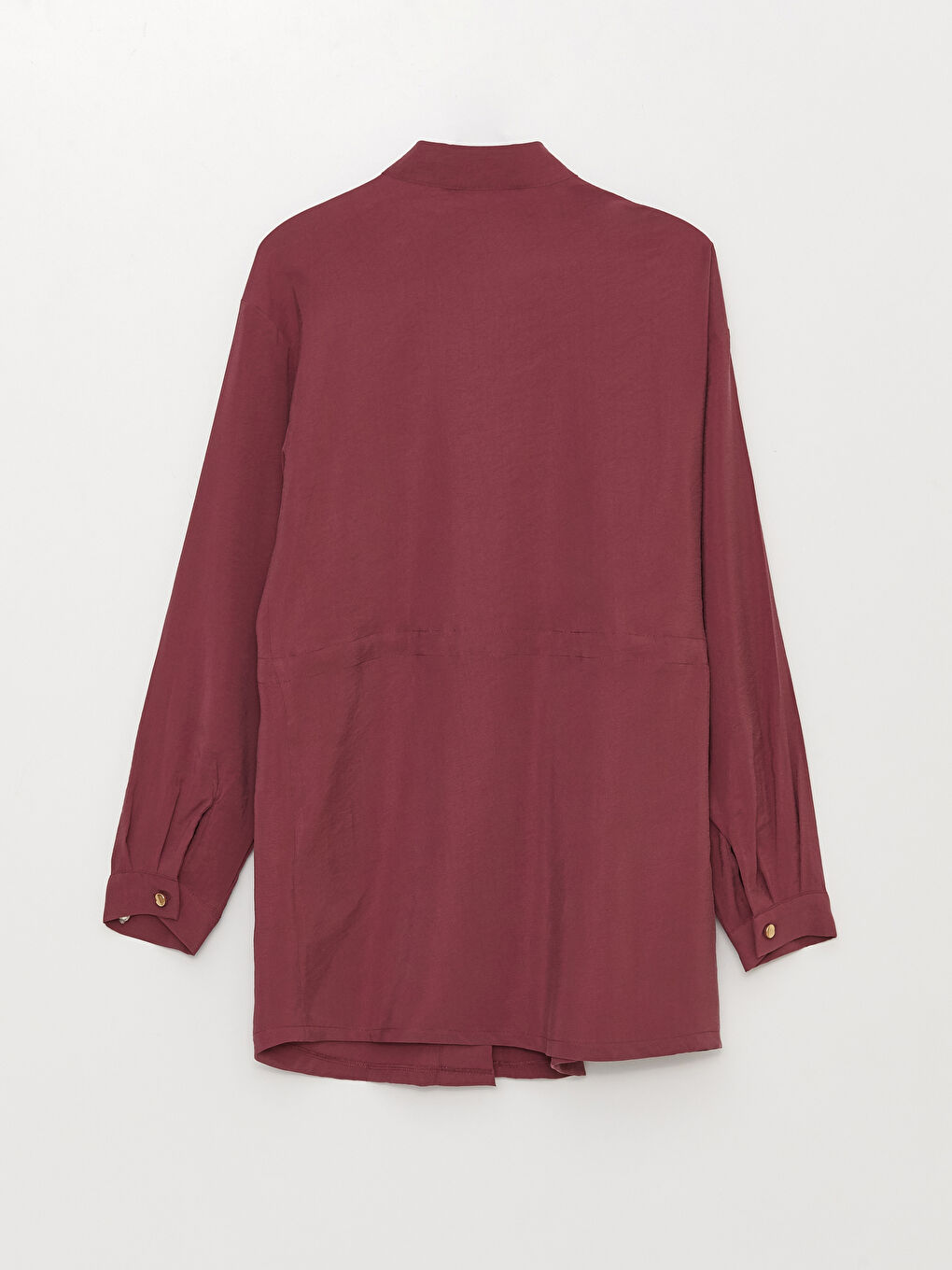 Grandad Collar Plain Long Sleeve Women's Tunic-6