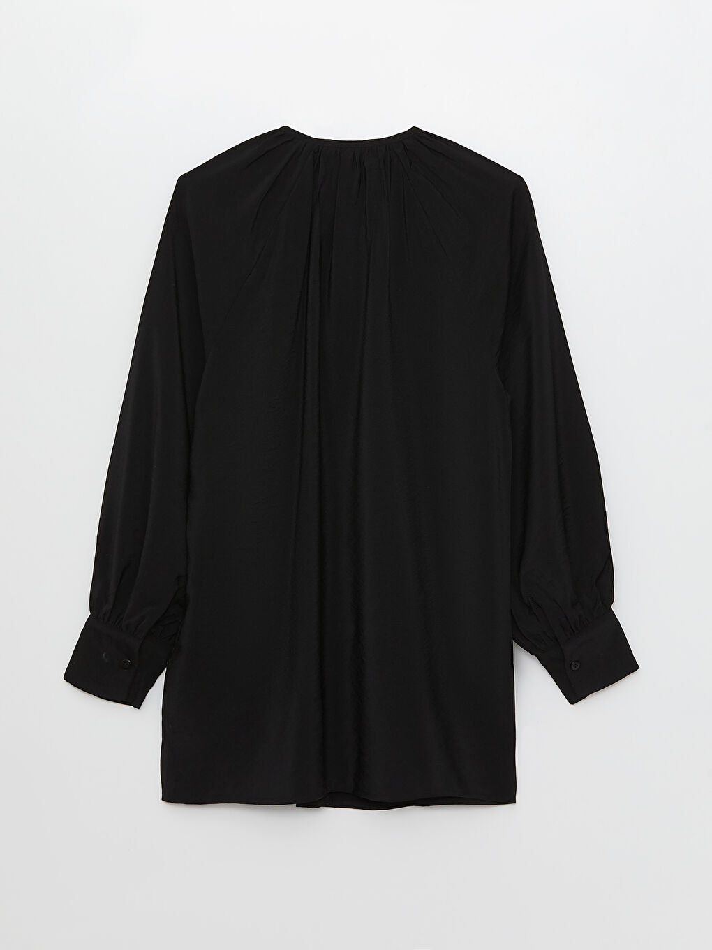 Туника с круглым вырезом, однотонная, с длинным рукавом для женщин-6