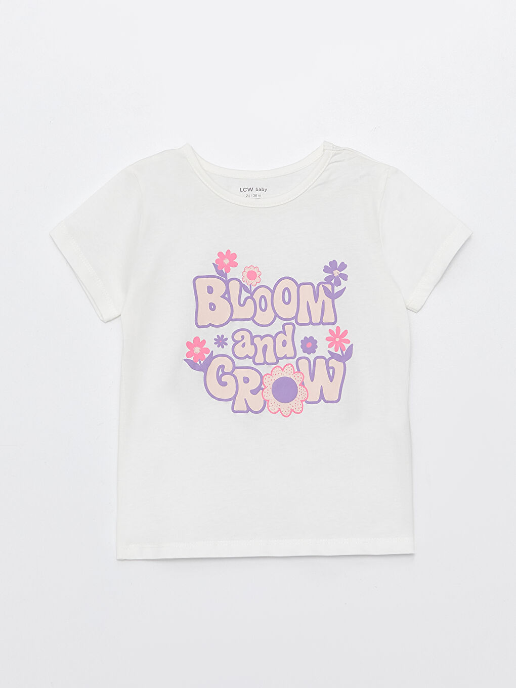 Crew Neck Short Sleeve Printed Baby Girl 2-Pajama Set-1