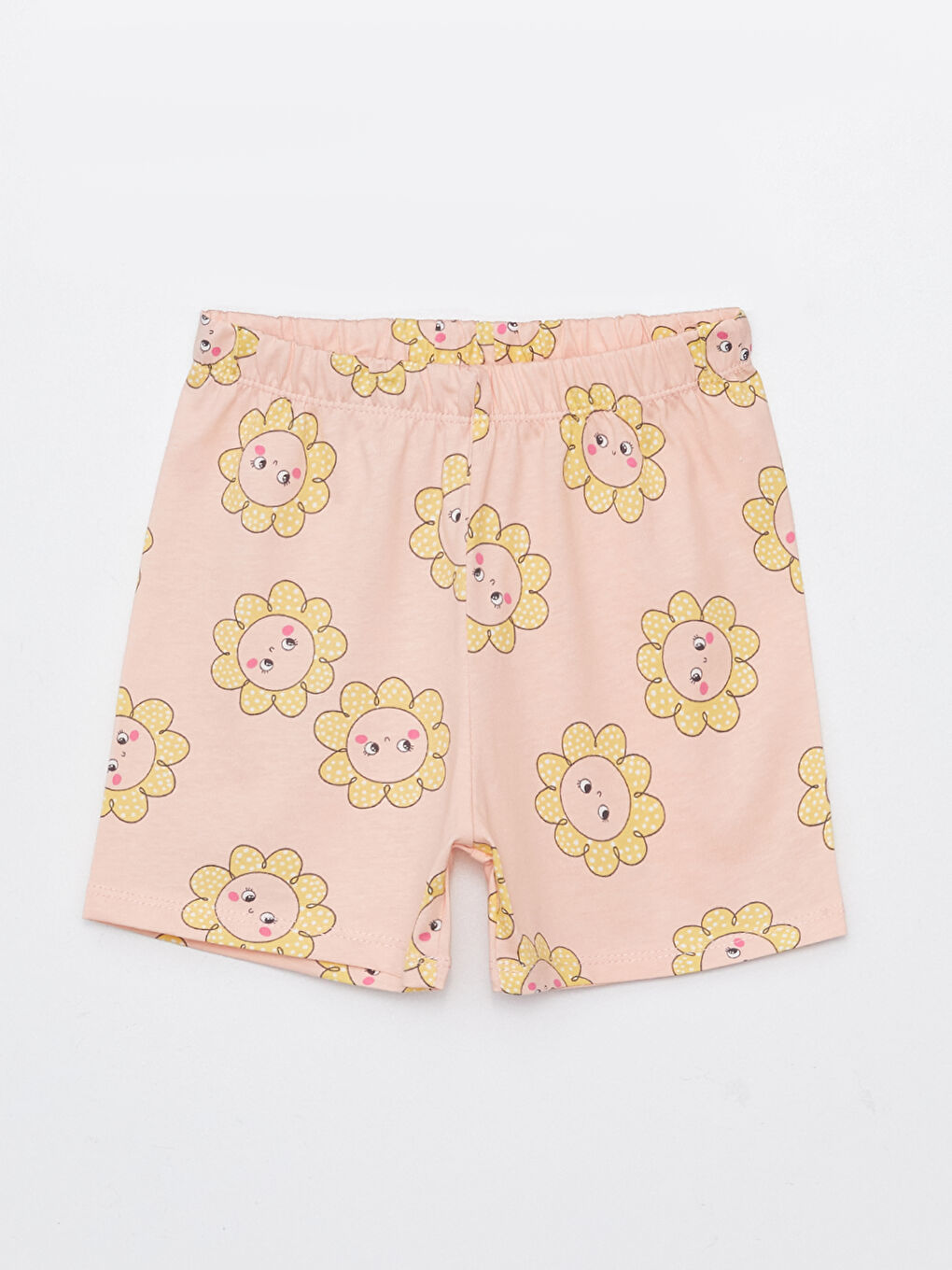 Crew Neck Short Sleeve Printed Baby Girl 2-Pajama Set-4