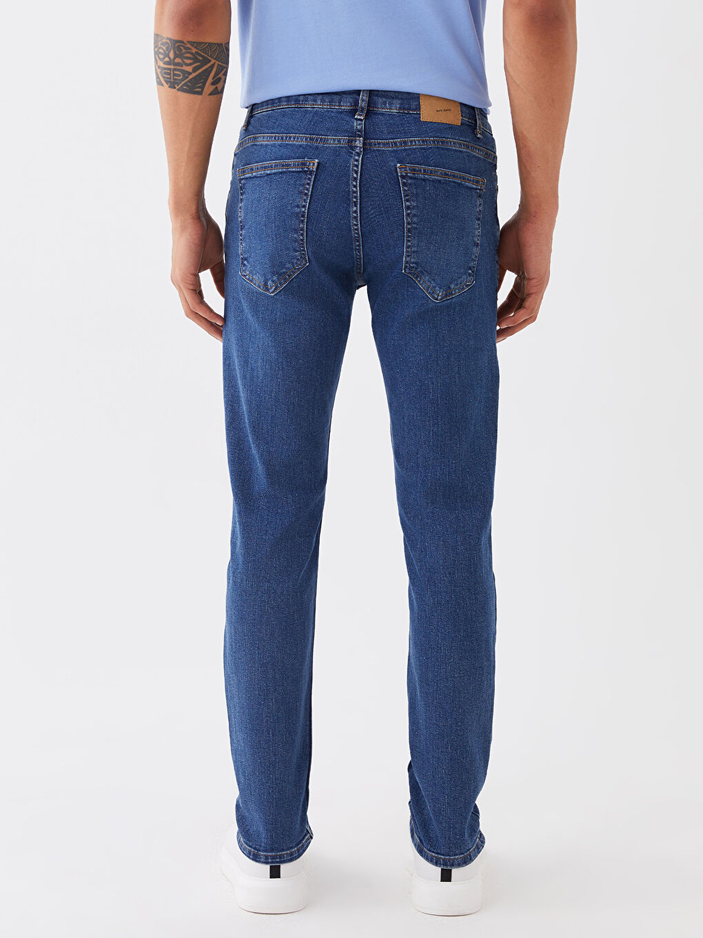 بنطلون جينز رجالي 750 سليم فيت-4