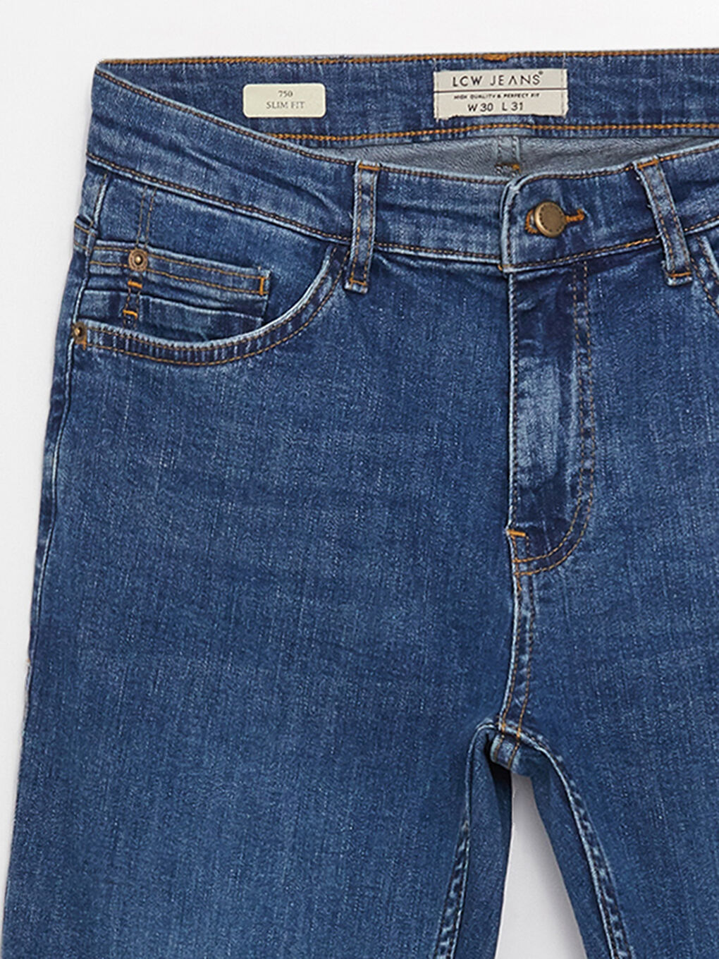 بنطلون جينز رجالي 750 سليم فيت-7