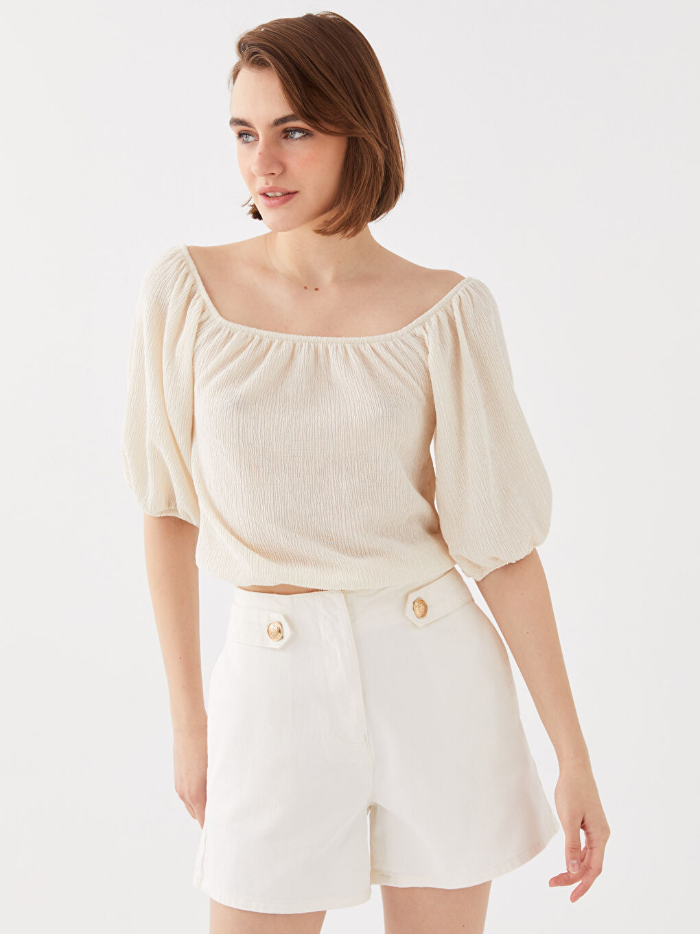 Women's Boat Neck Plain T-Shirt-1