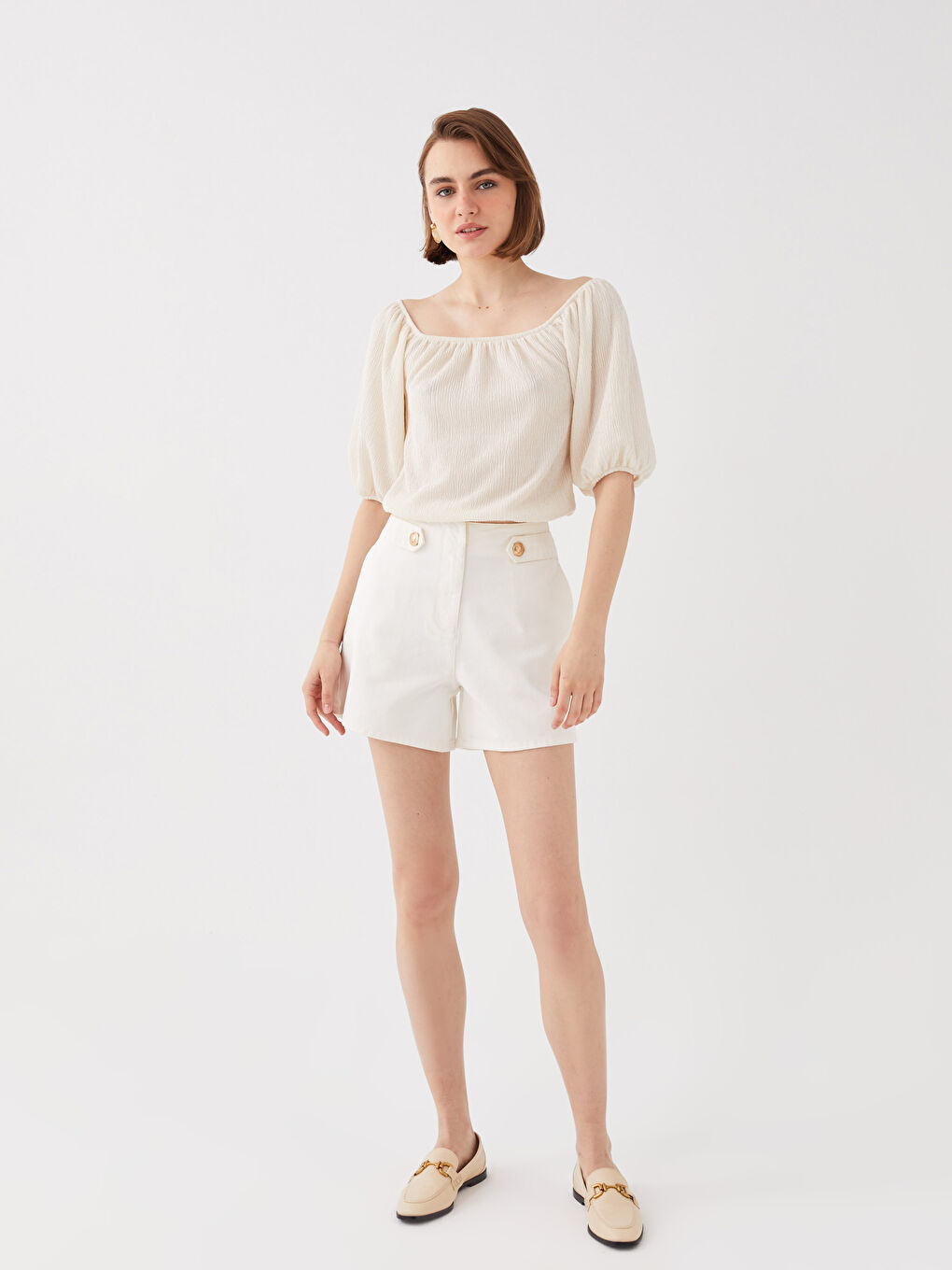 Women's Boat Neck Plain T-Shirt-2