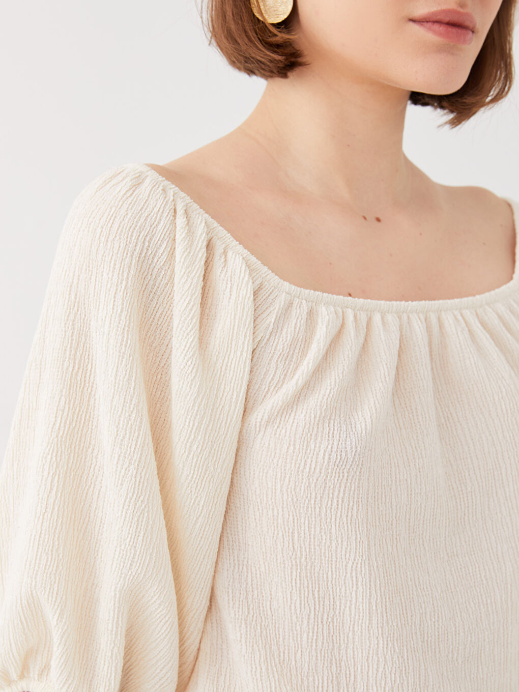 Women's Boat Neck Plain T-Shirt-3