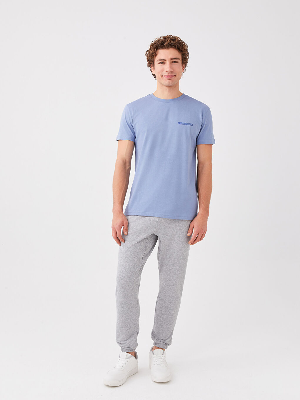 İndigo Bisiklet Yaka Kısa Kollu Baskılı Penye Erkek Tişört-2