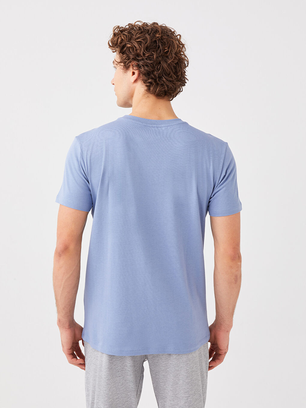 İndigo Bisiklet Yaka Kısa Kollu Baskılı Penye Erkek Tişört-4