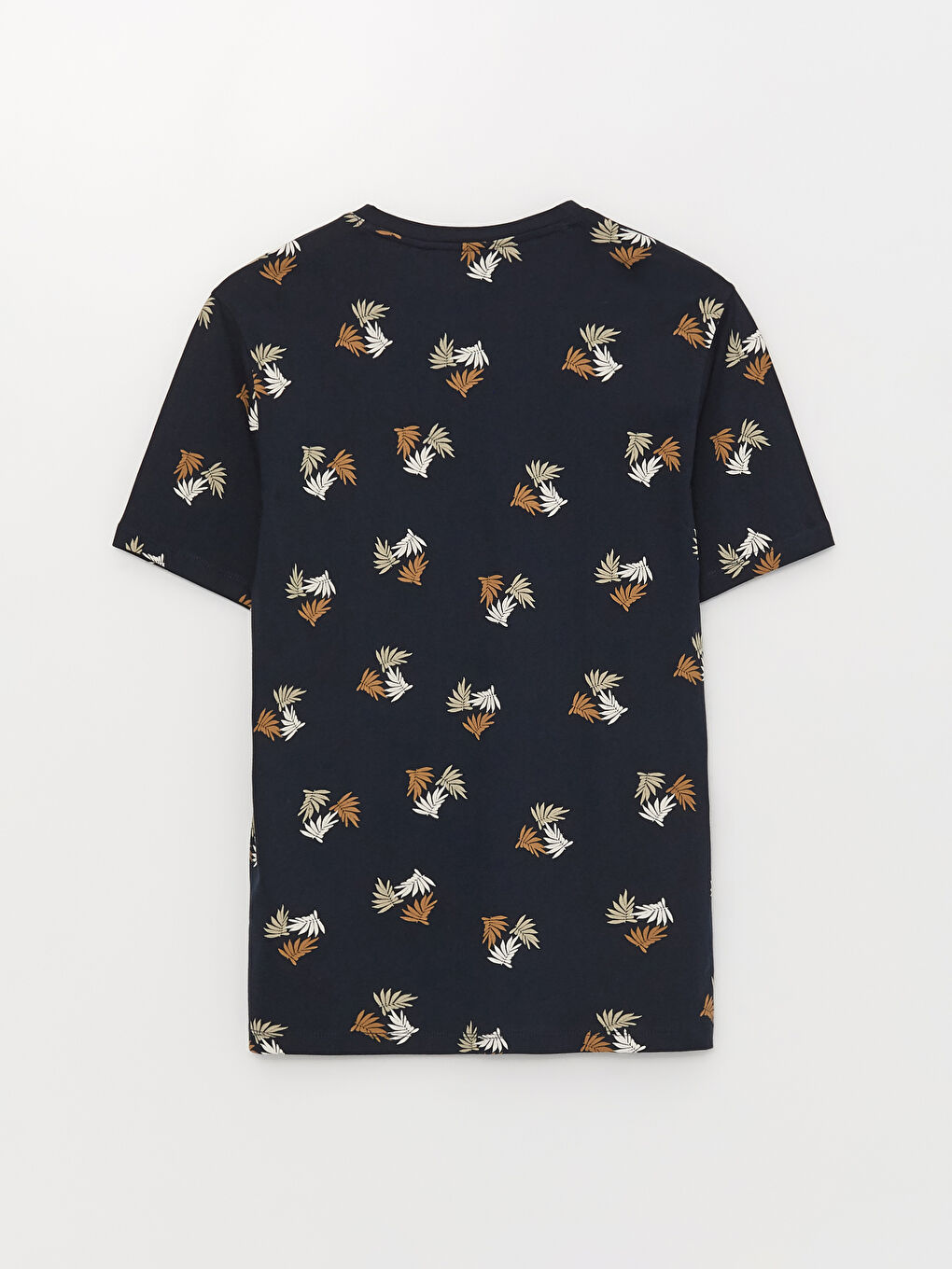 تيشيرت رجالي ياقة دائرية كم قصير مطبوع قطن ممشط-6