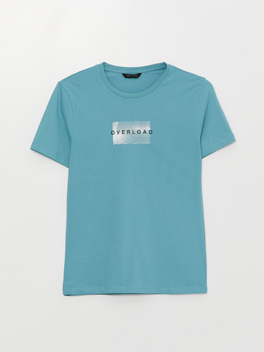 Crew Neck Short Sleeve Printed Combed Cotton Men's T-shirt-5