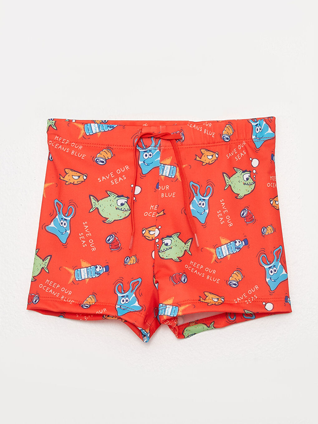 Elastic Waist Printed Boy Boxer Swimsuit -S3DT95Z4-LSR
