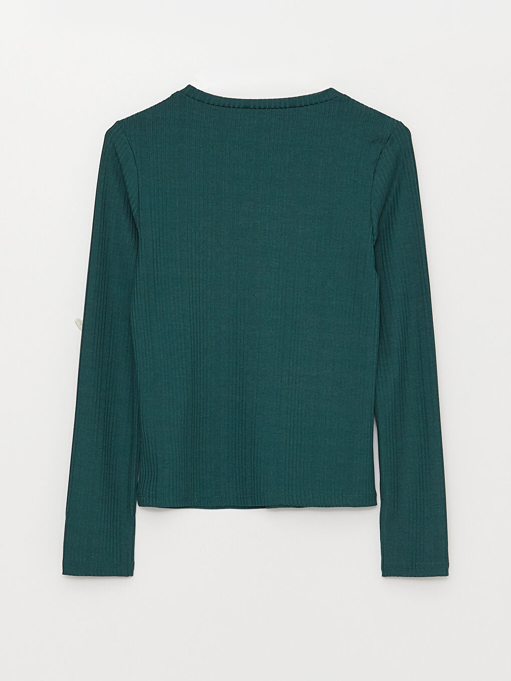 Әйелдерге арналған дөңгелек жағалы өрнексіз кроп-топ-6