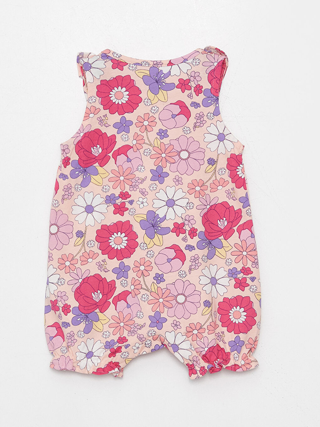 Crew Neck Printed Baby Girls' Jumpsuit-1
