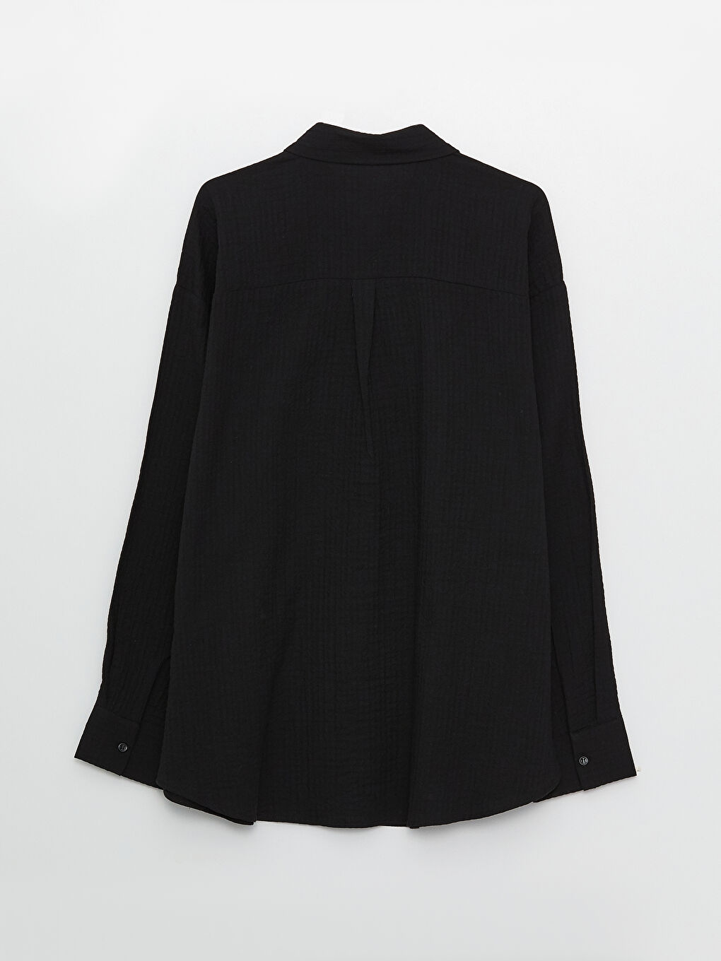 Cămașă Simplă cu Mânecă Lungă din Muselină pentru Femei-6