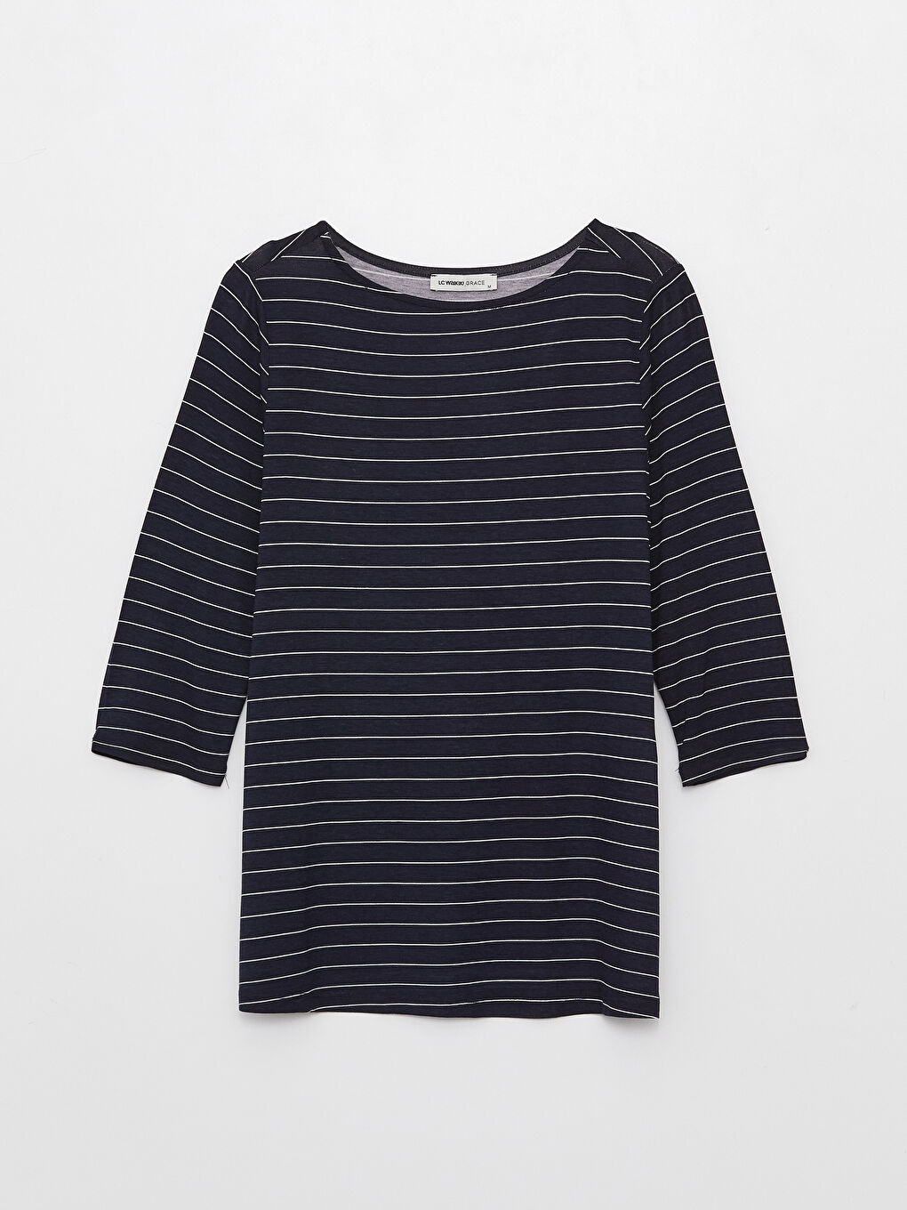 Crew Neck Striped Women's T-Shirt-4