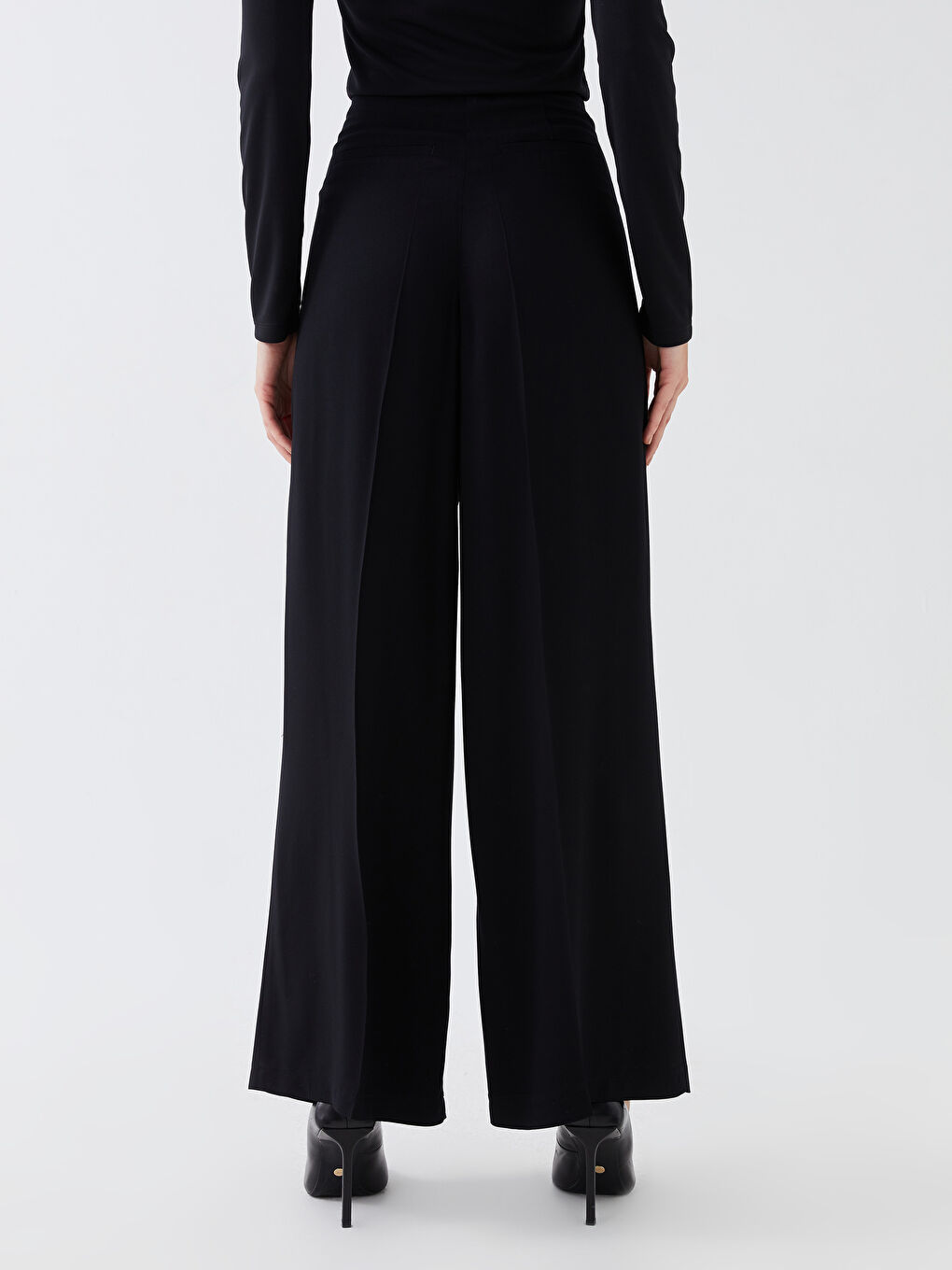 Standard Fit Straight Viscose Women's Palazzo Trousers-3