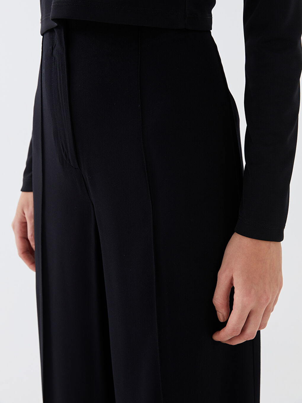 Standard Fit Straight Viscose Women's Palazzo Trousers-4