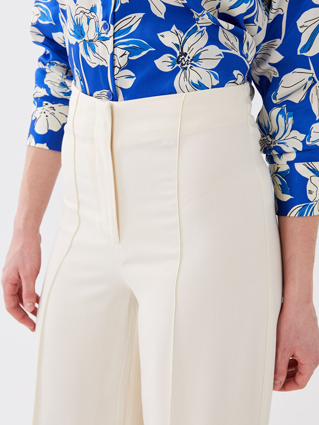 بنطلون بالازو فيسكوز عادي للسيدات-2