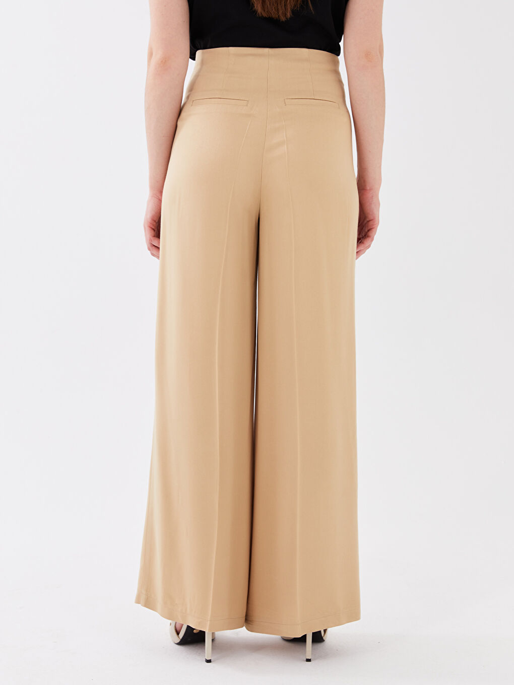 بنطلون بالازو فيسكوز عادي للسيدات-4