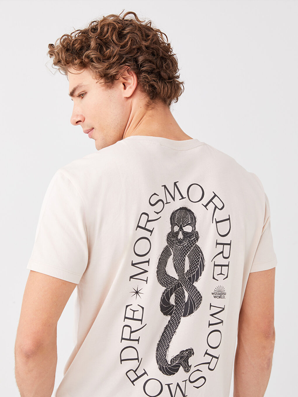 Crew Neck Short Sleeve Printed Combed Cotton Men's T-shirt