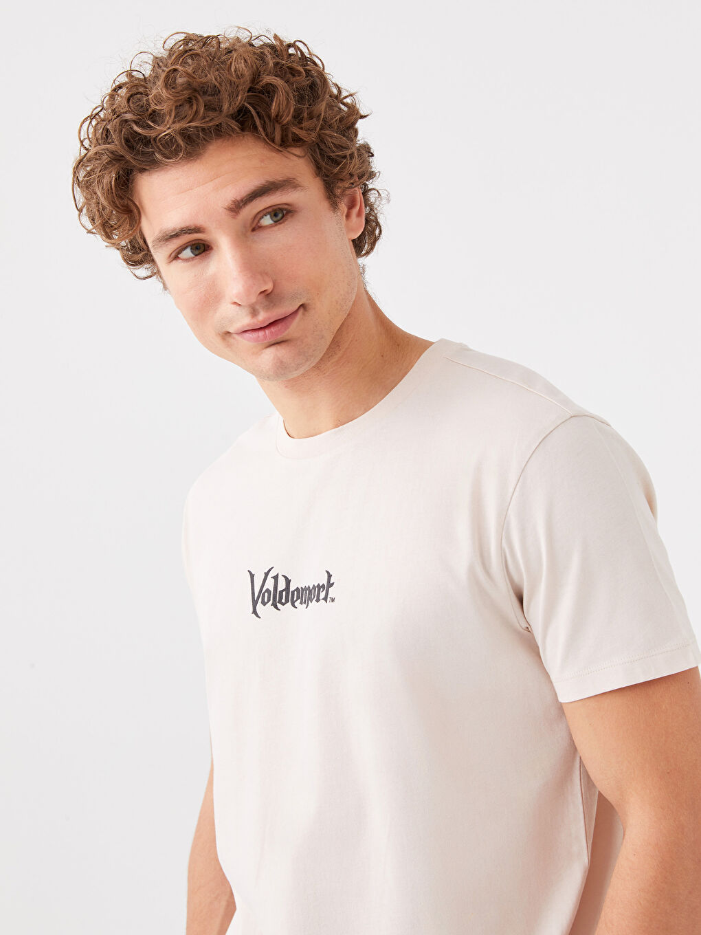 Crew Neck Short Sleeve Printed Combed Cotton Men's T-shirt-1