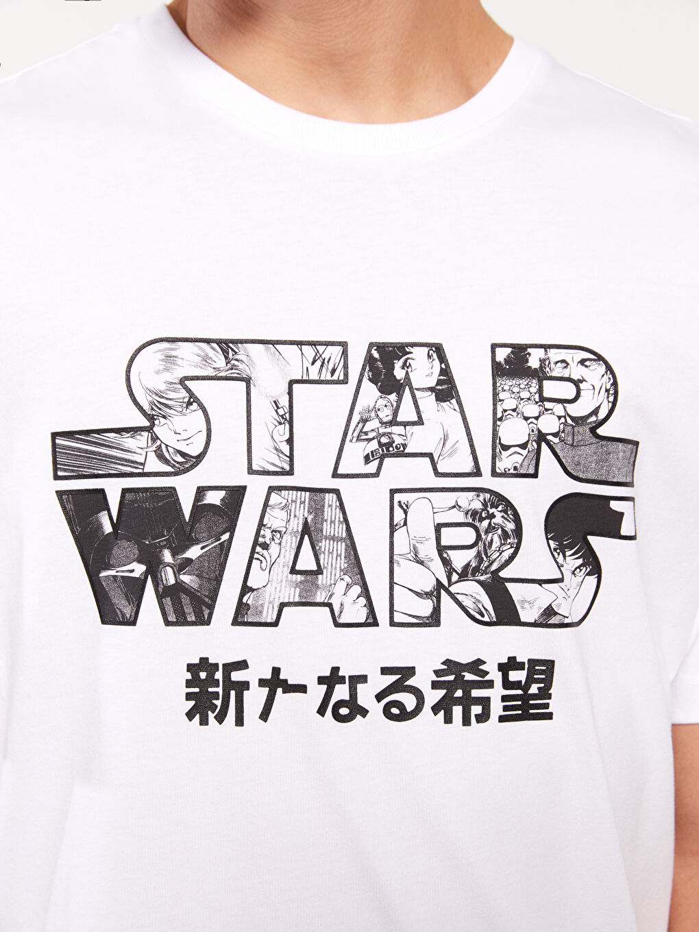 تيشيرت أوفراسايز ياقة دائرية كم قصير مطبوع جيرسي للرجال-3