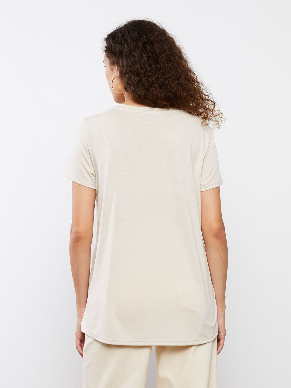 Crew Neck Printed Short Sleeve Women's T-Shirt-4